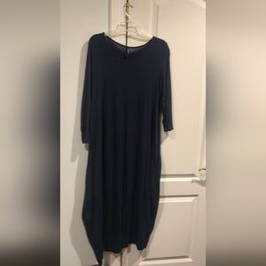 12 ami bubble dress navy color